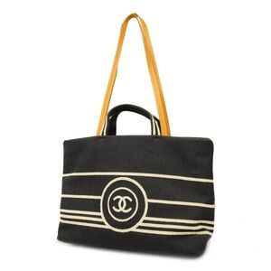 Coco Mark Denim 2WAY Shoulder Bag Tote Bag Navy